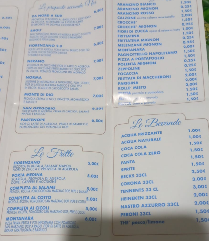Menu Fiorenzano Pizzaioli Dal 1897-5